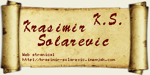 Krasimir Solarević vizit kartica